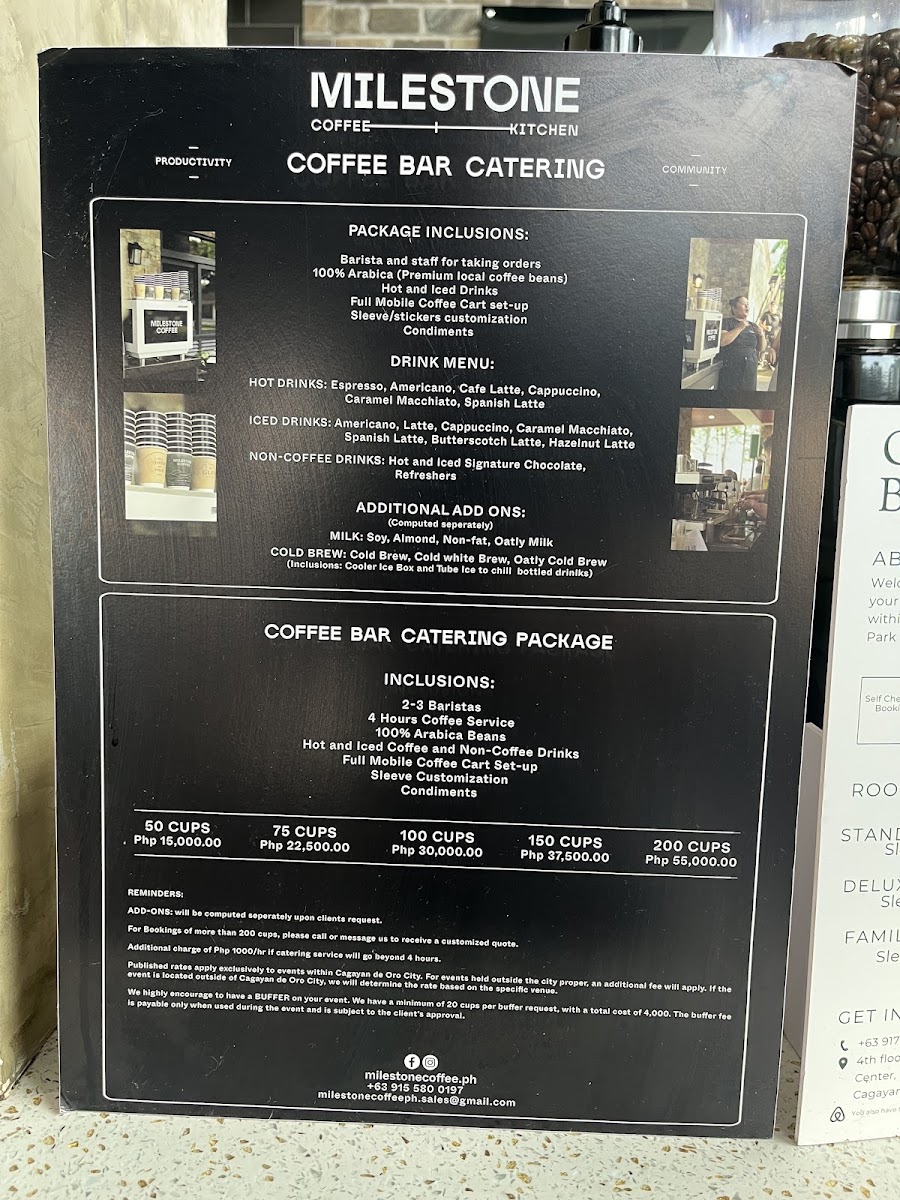 Milestone Coffee + Kitchen Uptown Photo Menu 5