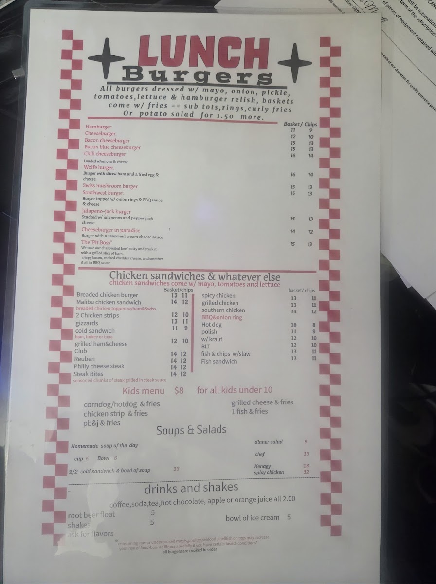 Pappy's Greasy Spoon Photo Menu 2