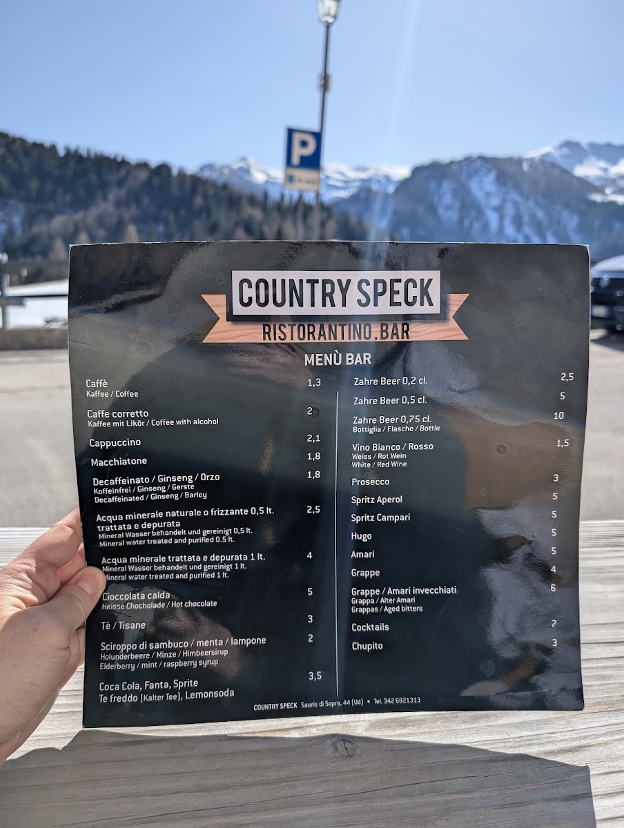 Country Speck Photo Menu 2