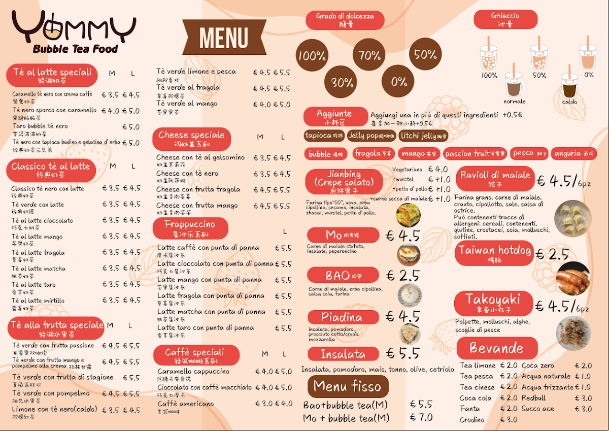 Yummy Bubble Tea Food Photo Menu 2