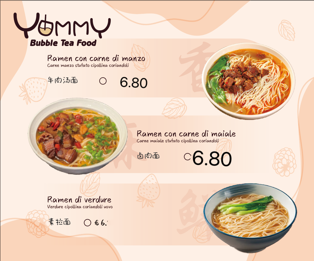 Yummy Bubble Tea Food Photo Menu 3