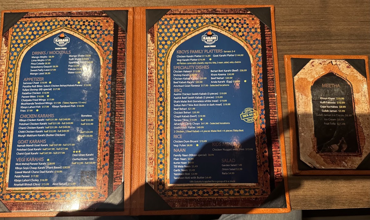 Karahi Boys Photo Menu 1