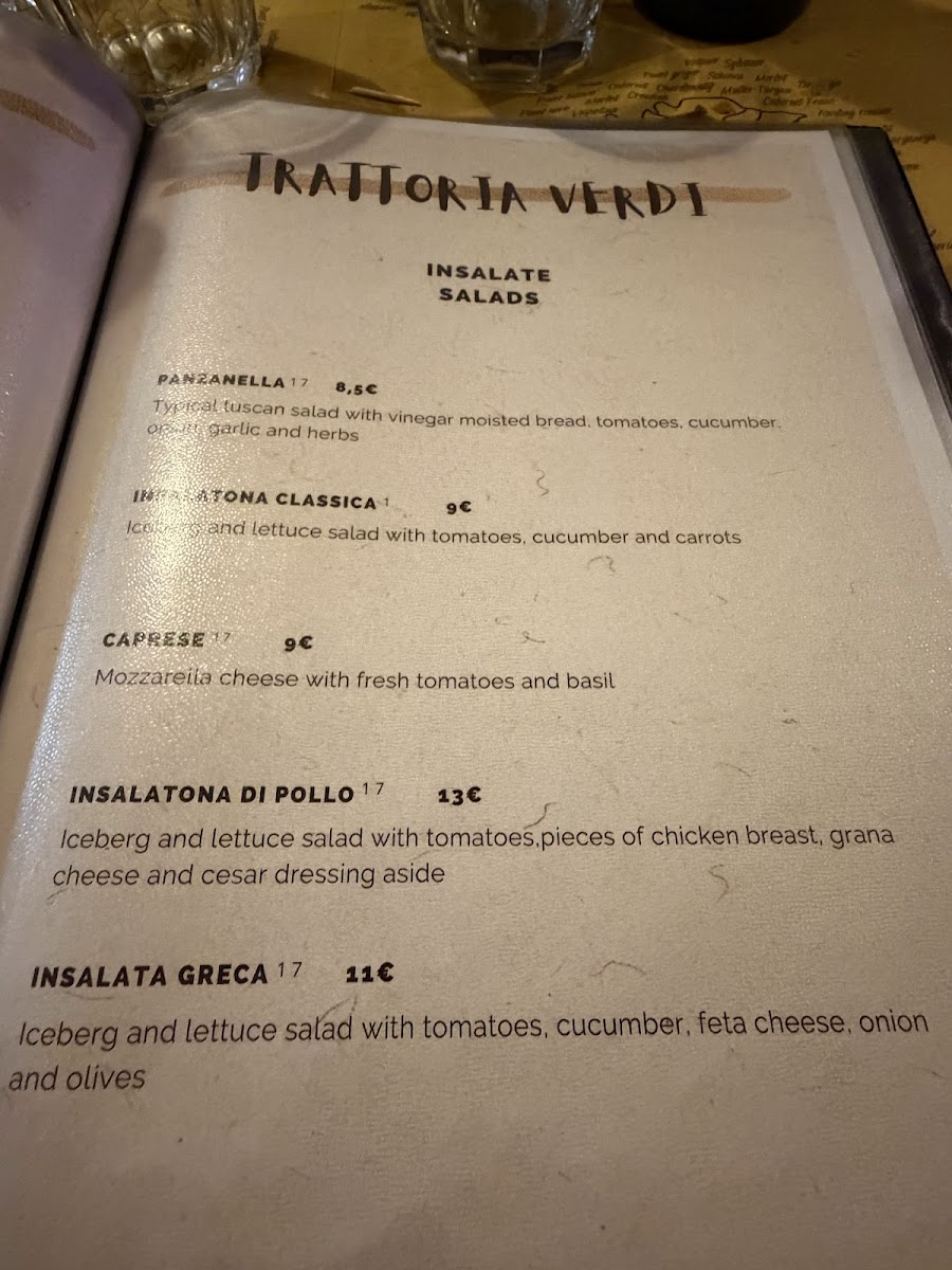 Trattoria Verdi Firenze Photo Menu 3