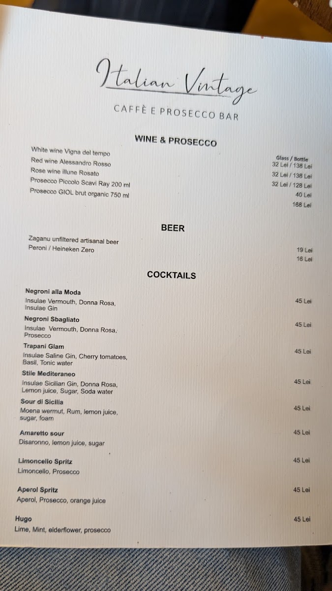 Italian Vintage Caffe & Prosecco Bar Photo Menu 3