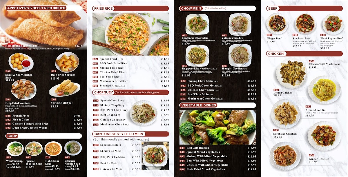 Bethune Chinese Kitchen Photo Menu 2