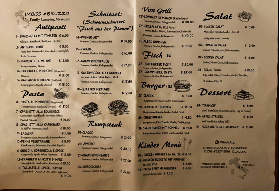 Mosella Bar & Terrasse | Pizzeria Abruzzo Photo Menu 2