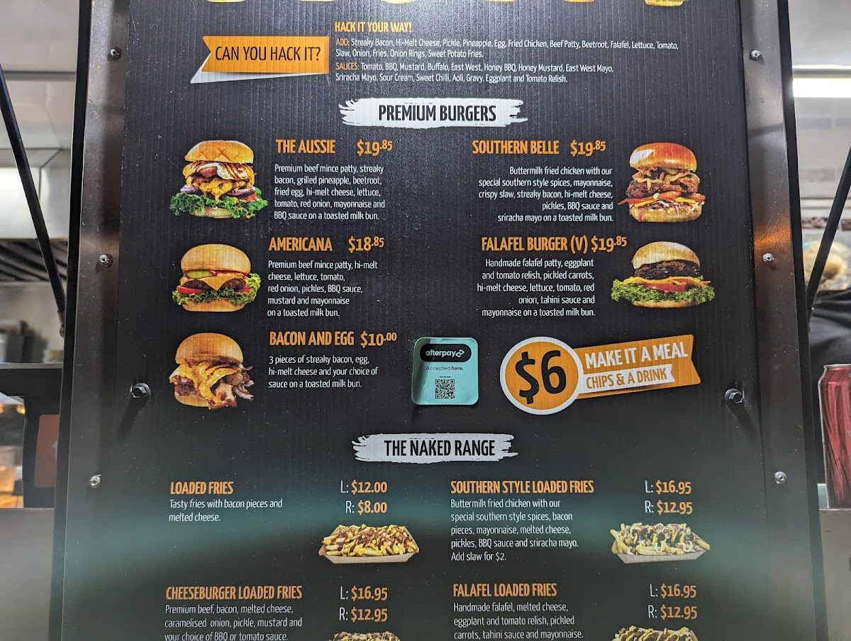 World Burger Blue Mountains Photo Menu 1