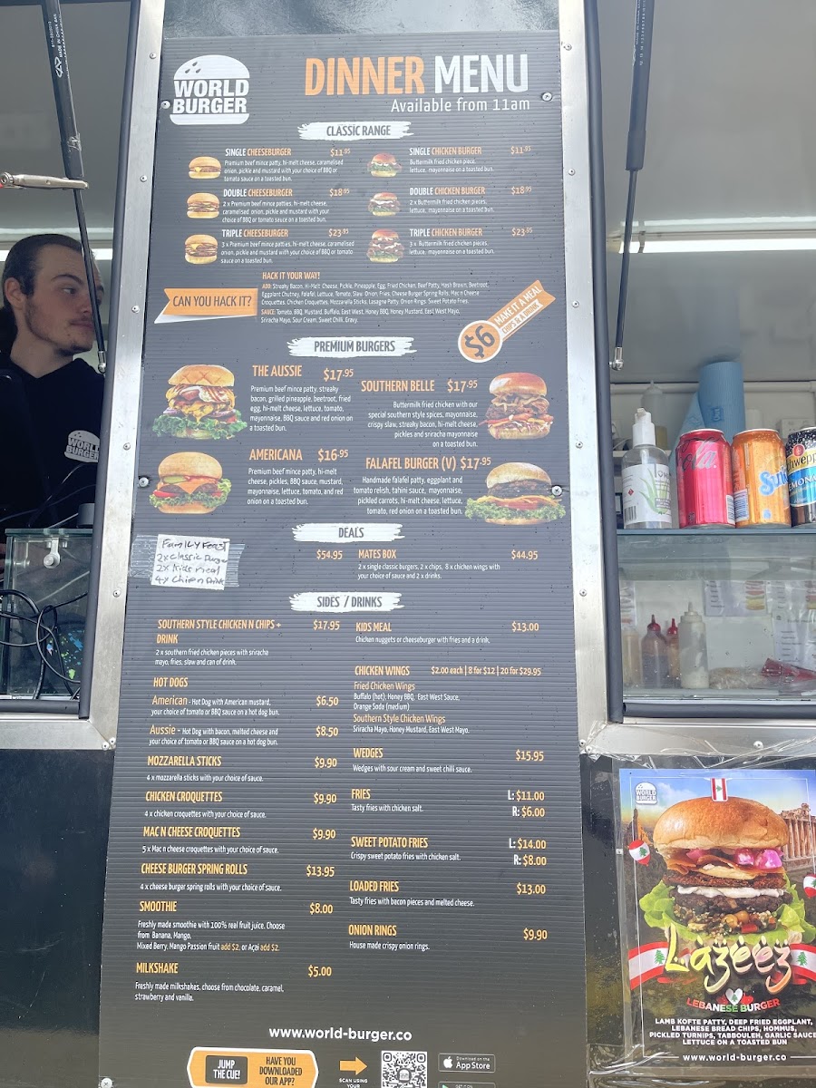 World Burger Blue Mountains Photo Menu 8