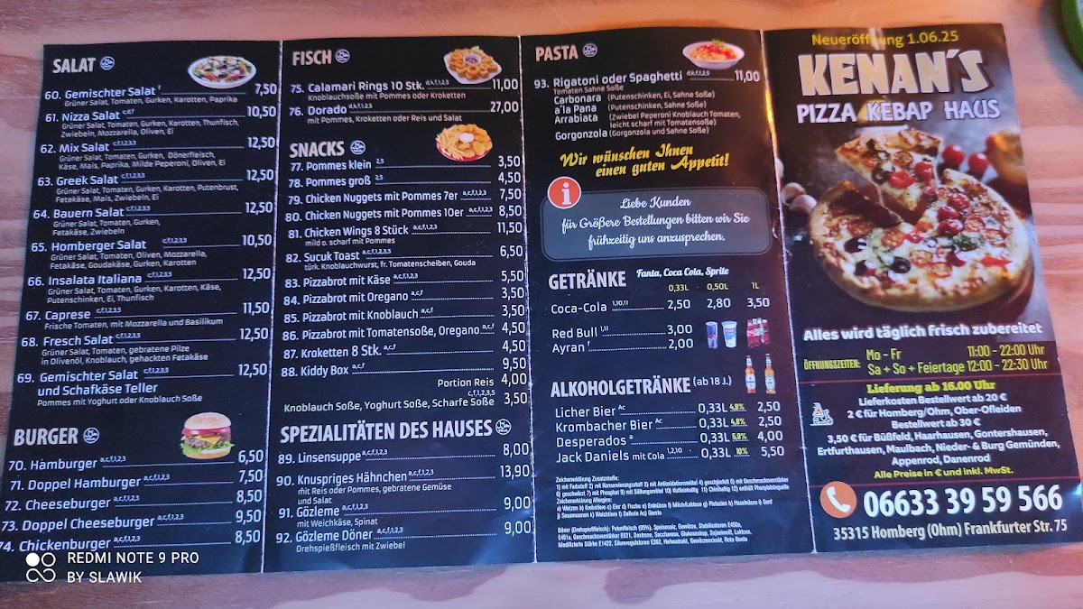 Kenan's Pizza Kebap Haus Photo Menu 6