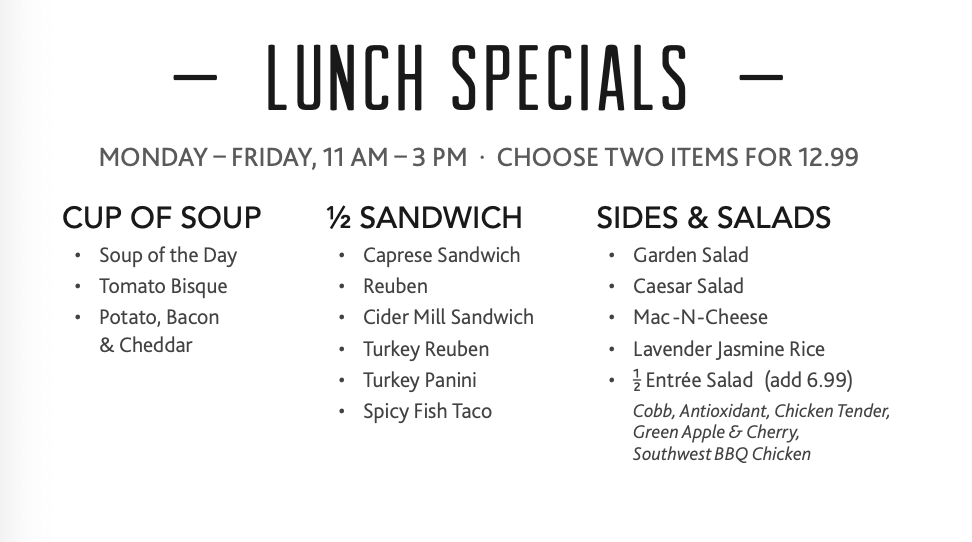 Harvey's Grill & Bar Photo Menu 2