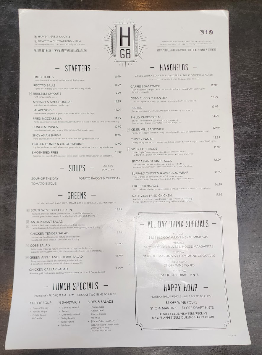 Harvey's Grill & Bar Photo Menu 7