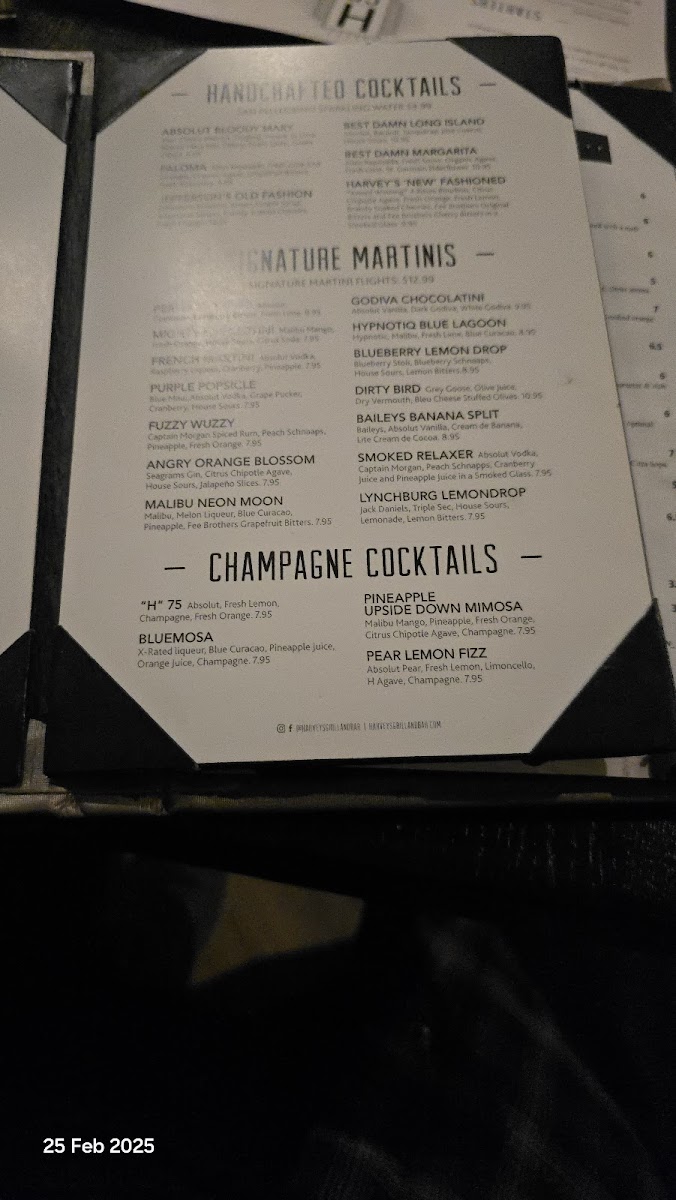 Harvey's Grill & Bar Photo Menu 9