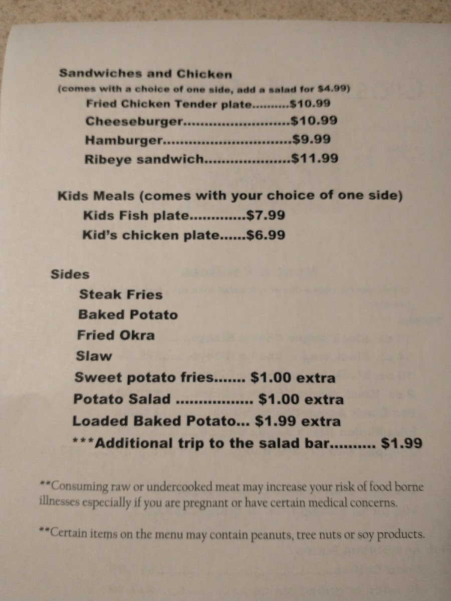 Crossroads Steakhouse Photo Menu 3