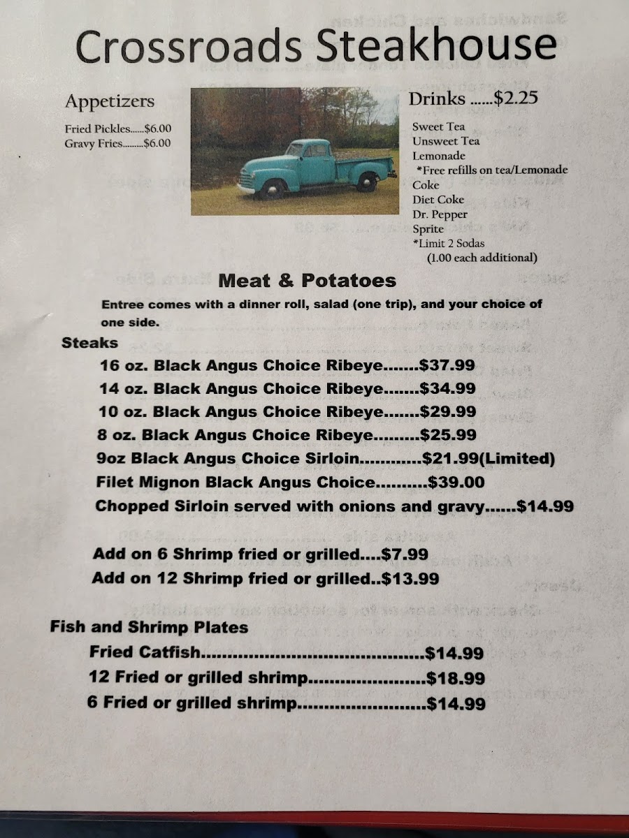 Crossroads Steakhouse Photo Menu 4