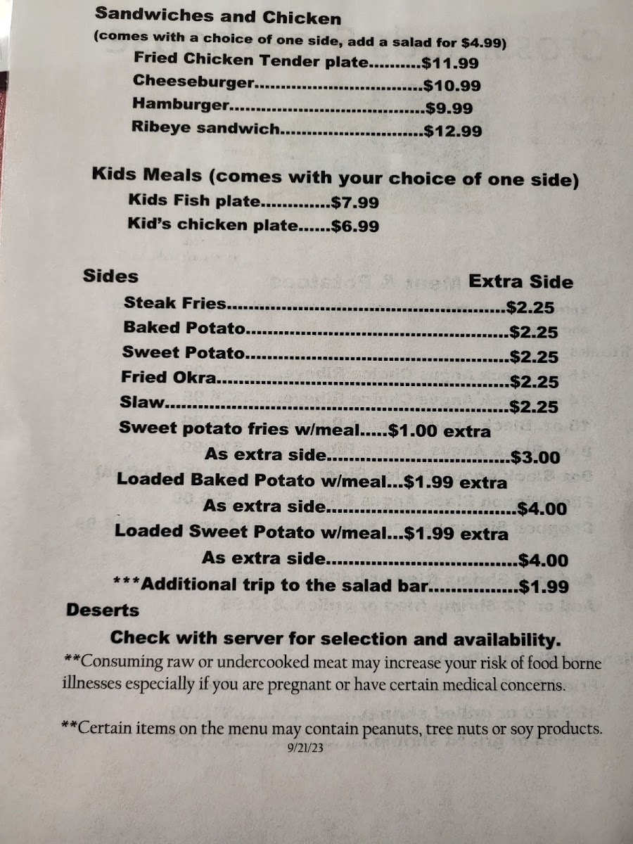 Crossroads Steakhouse Photo Menu 5