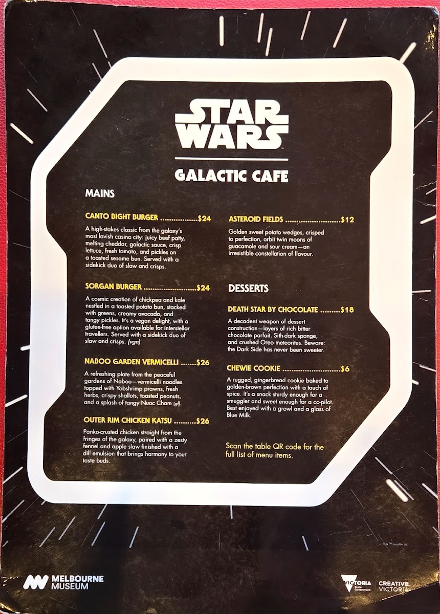 Melbourne Museum - Museum Market Cafe Photo Menu 3