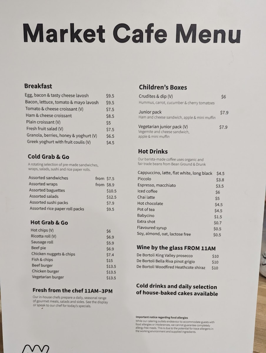 Melbourne Museum - Museum Market Cafe Photo Menu 6