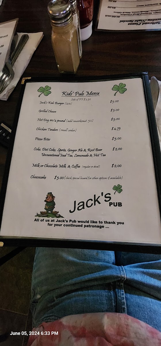 Jack's Pub Photo Menu 6