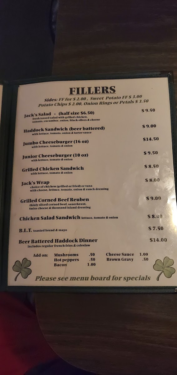Jack's Pub Photo Menu 8