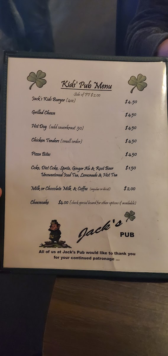 Jack's Pub Photo Menu 9