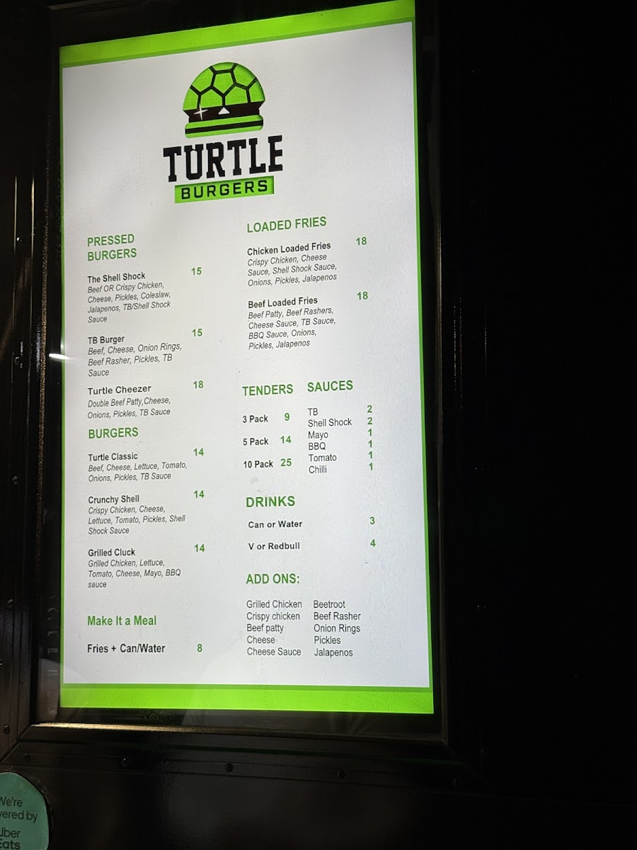 Turtle Burgers Photo Menu 3