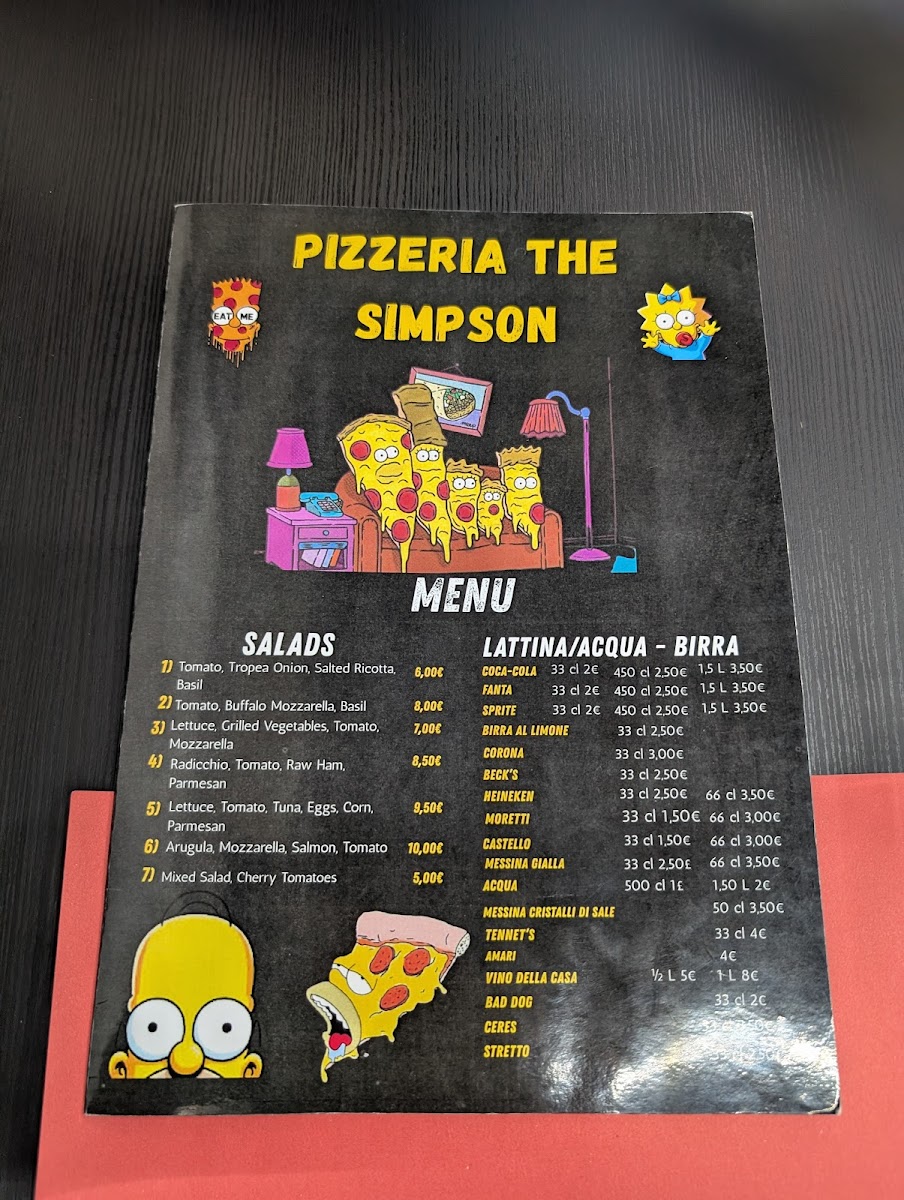 The Simpson Photo Menu 3
