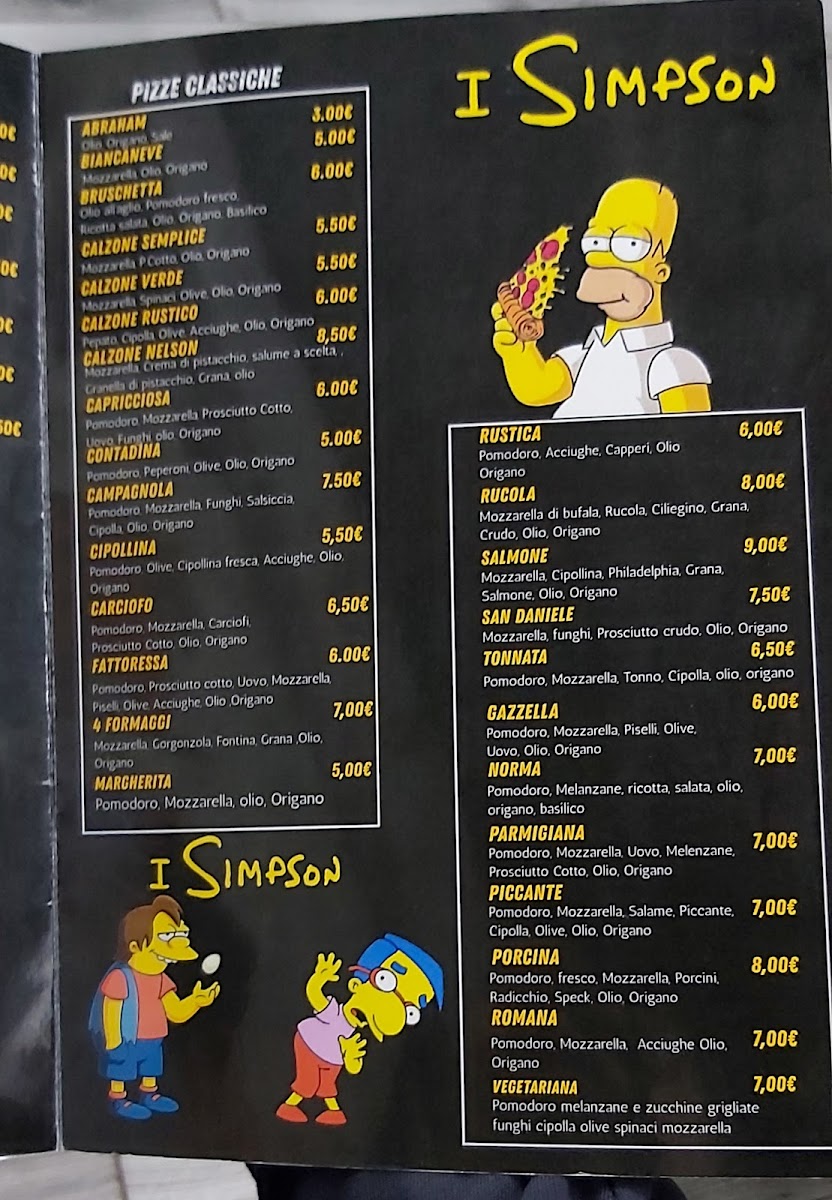 The Simpson Photo Menu 4