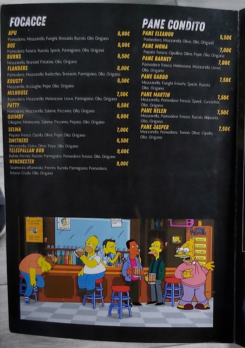 The Simpson Photo Menu 5