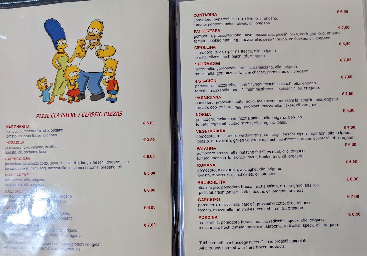The Simpson Photo Menu 8