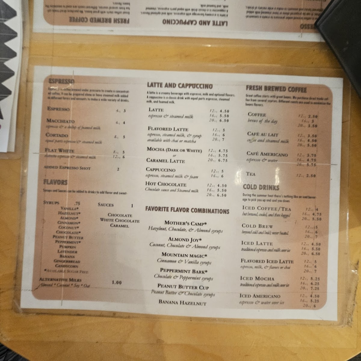 Big Bear Coffee Roasting Company Photo Menu 2