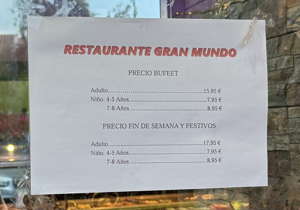 RESTAURANTE GRAN MUNDO WOK BUFFET LIBRE Photo Menu 6
