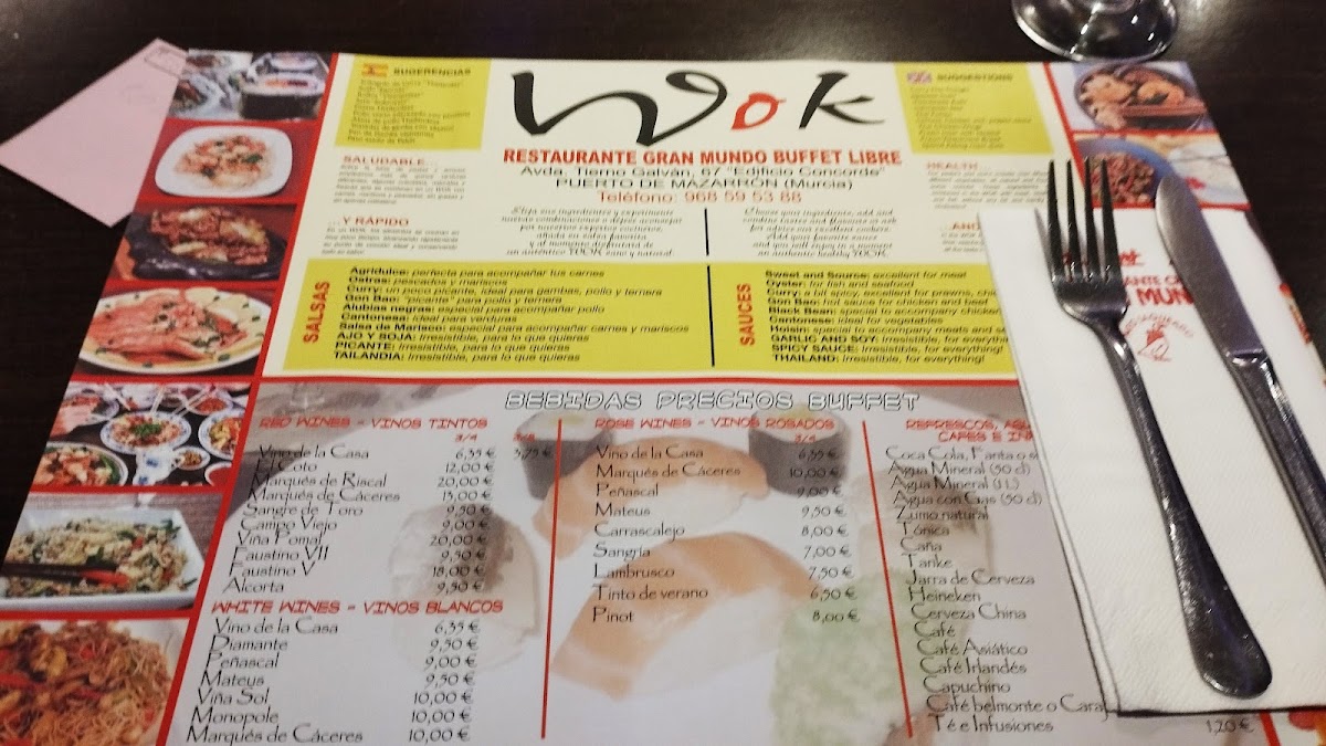 RESTAURANTE GRAN MUNDO WOK BUFFET LIBRE Photo Menu 7