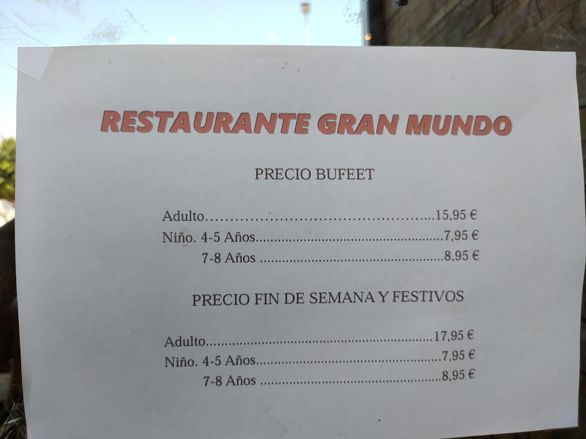 RESTAURANTE GRAN MUNDO WOK BUFFET LIBRE Photo Menu 8