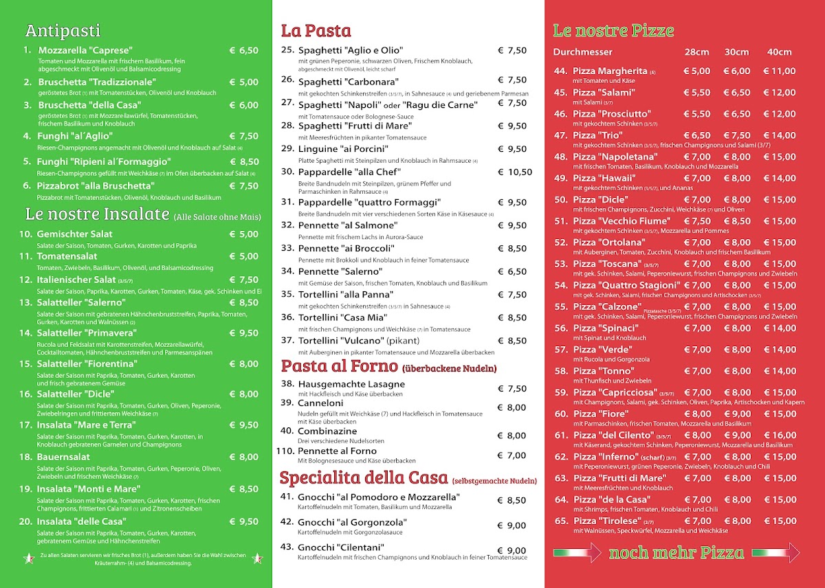 Pizzeria Salerno Photo Menu 1