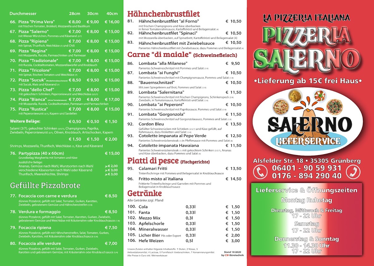 Pizzeria Salerno Photo Menu 2
