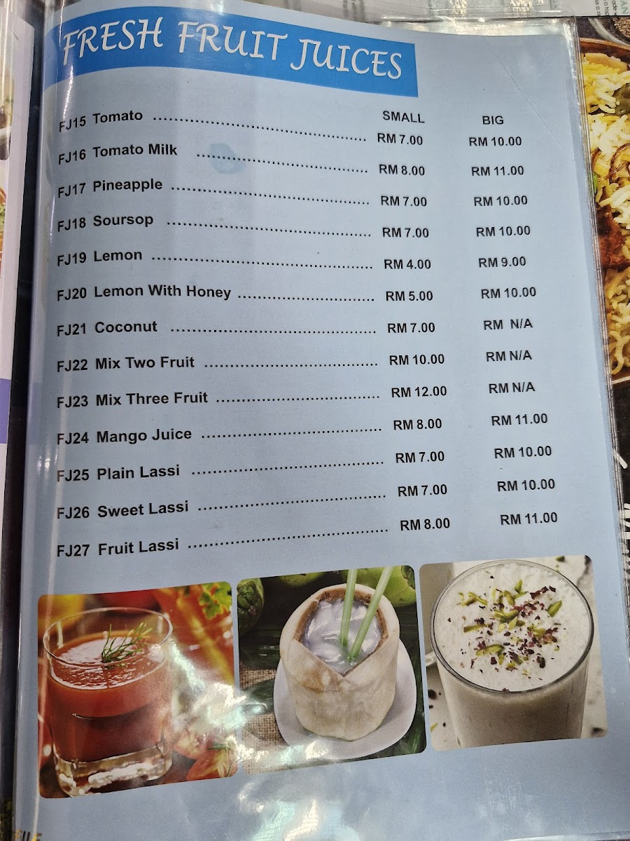 Suzi's Corner Photo Menu 1