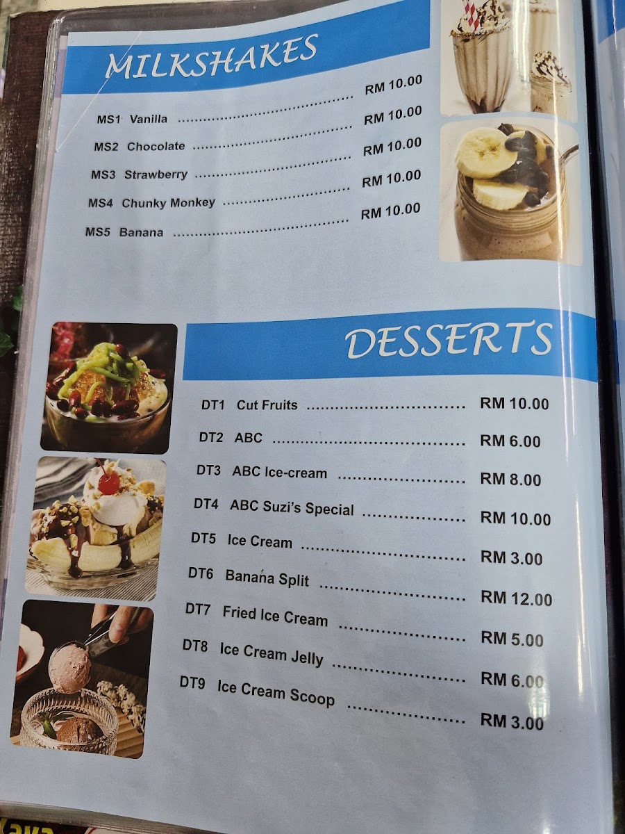 Suzi's Corner Photo Menu 2