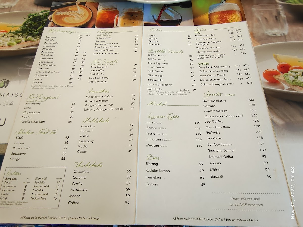 Delice Maison Photo Menu 1