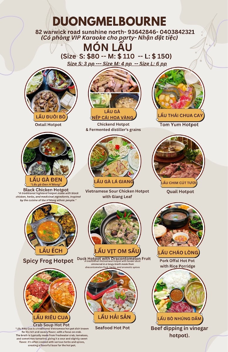 Duong Melbourne Photo Menu 1