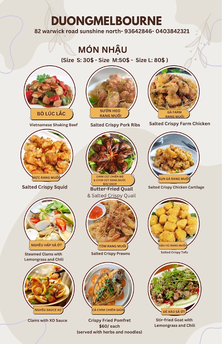 Duong Melbourne Photo Menu 7