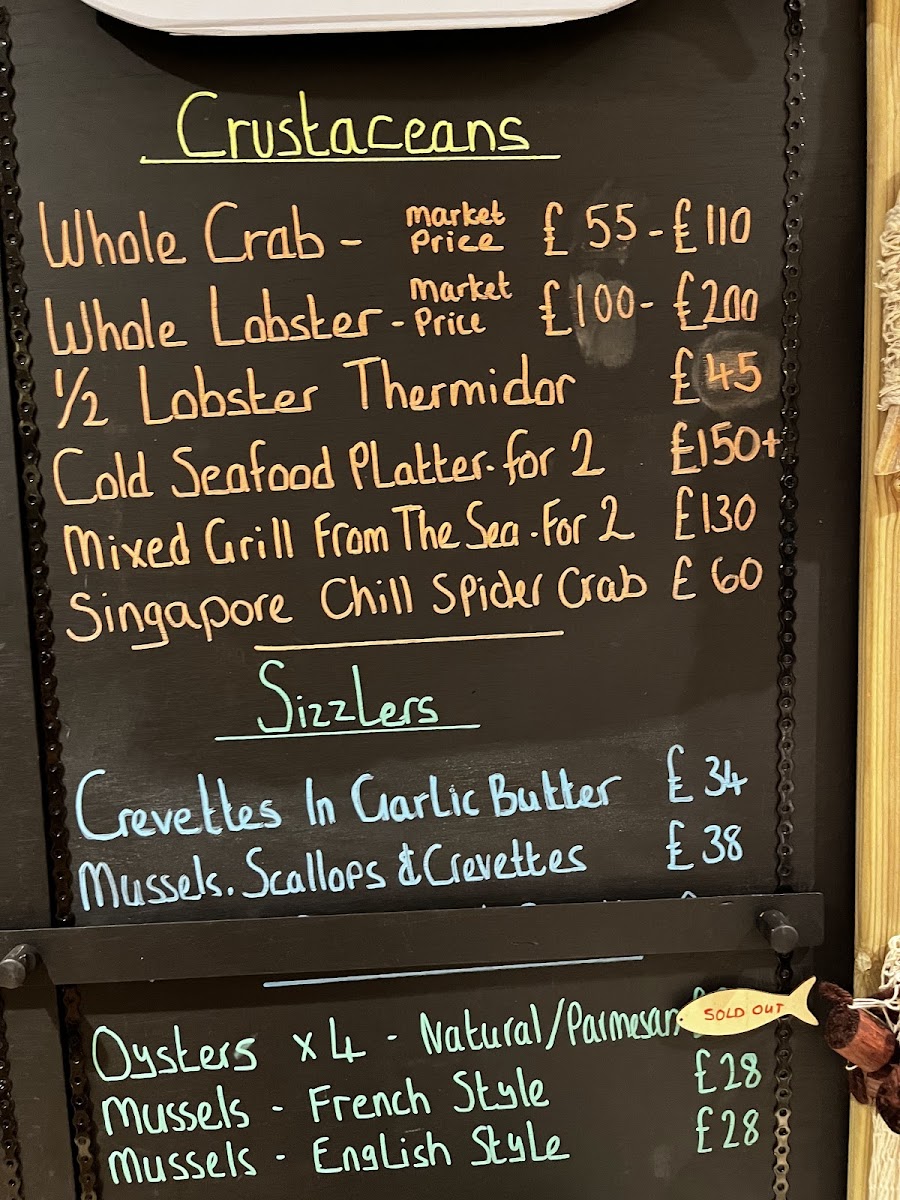 The Quayside Photo Menu 1