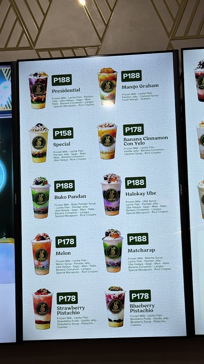 Bebang Halo-Halo Venice Grand Canal Mall Photo Menu 1