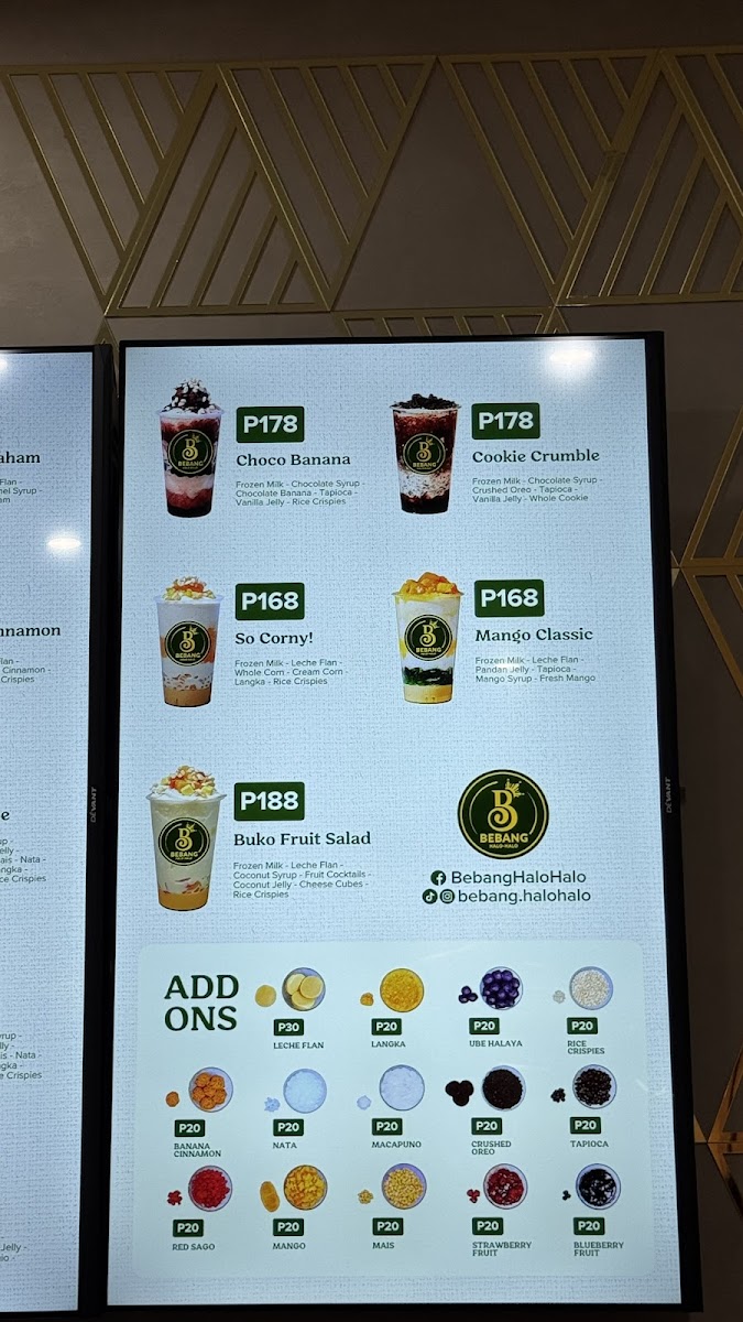 Bebang Halo-Halo Venice Grand Canal Mall Photo Menu 4