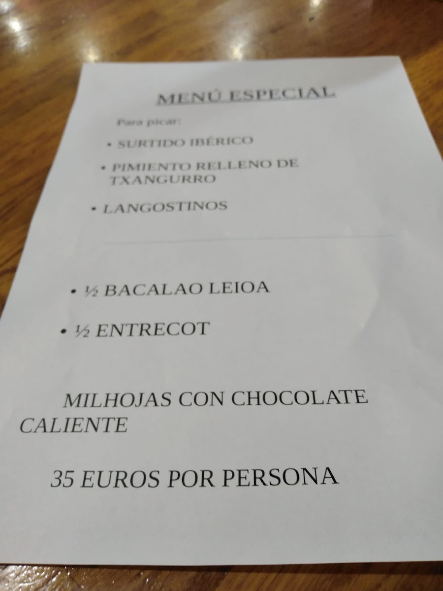 Leioako Batzokia Photo Menu 2