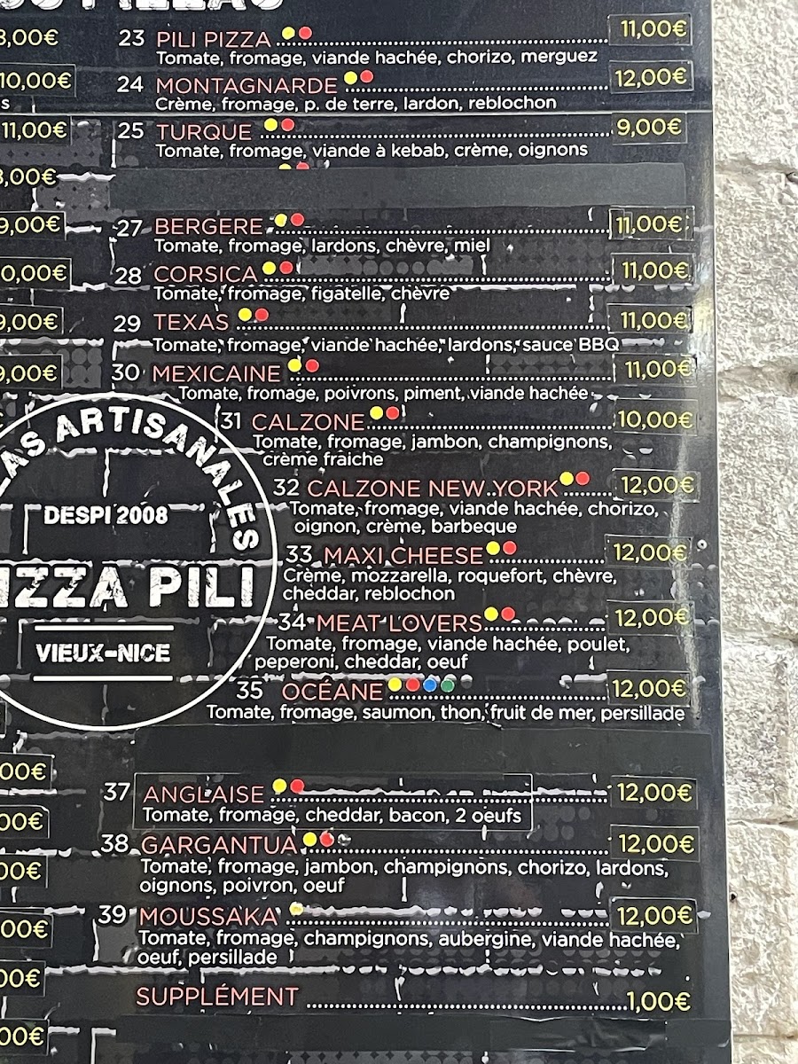 Pizza Pili Photo Menu 2
