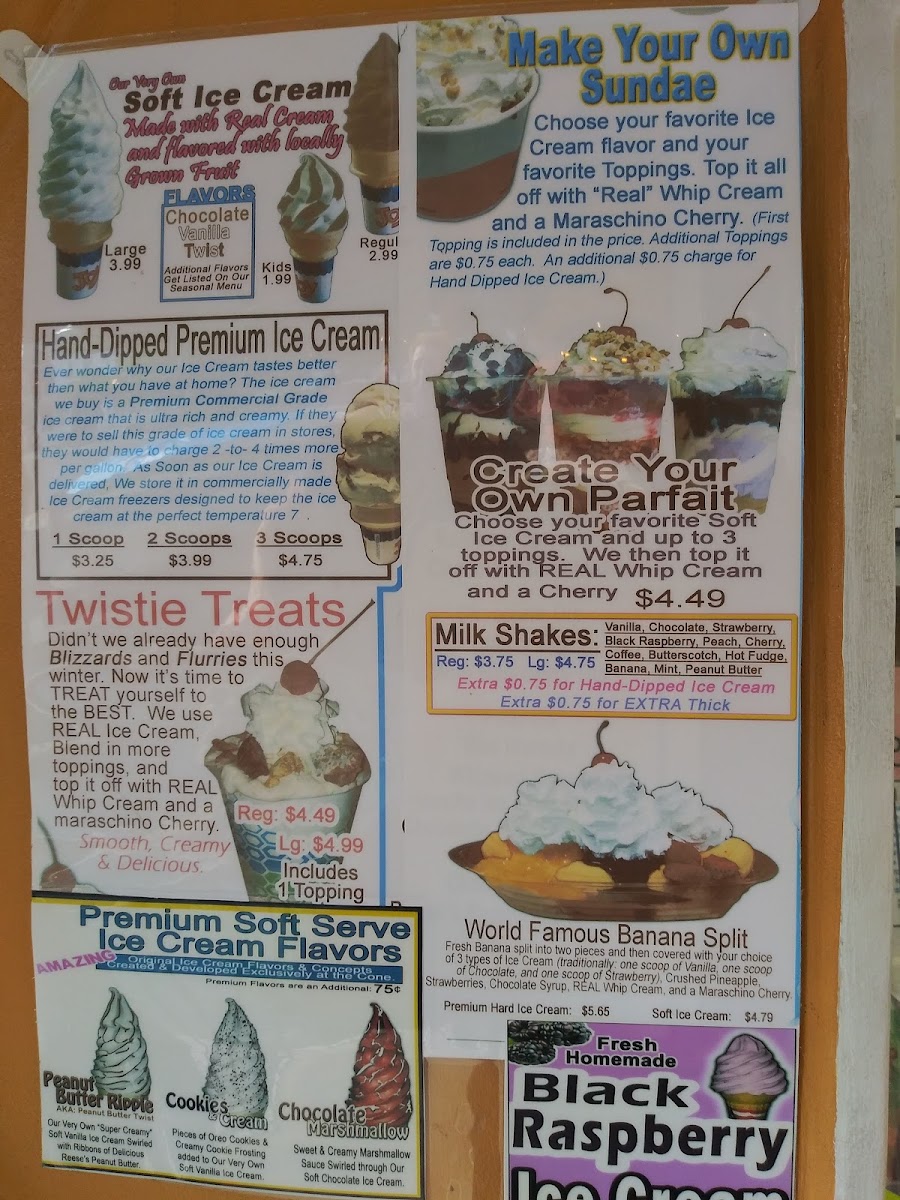 Wertz Ice Cream Cone Photo Menu 3