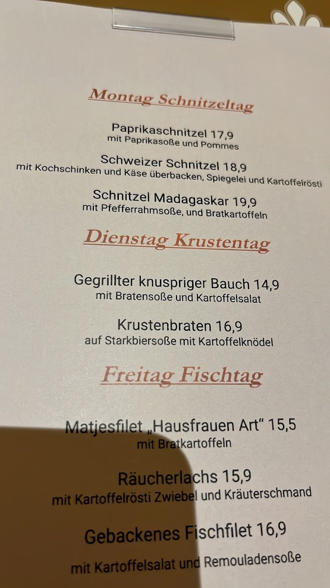 Ratskeller Wiesbaden Photo Menu 4