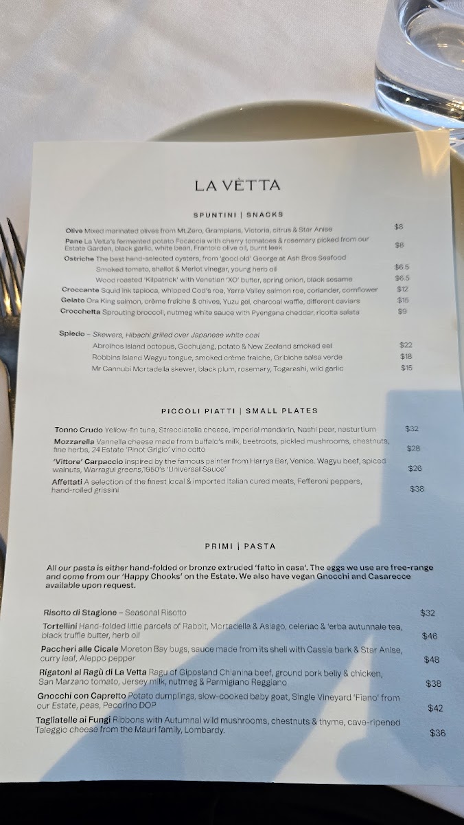 LA VÈTTA Photo Menu 2