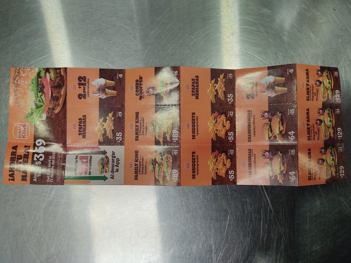 Burger King La Piedad Photo Menu 2
