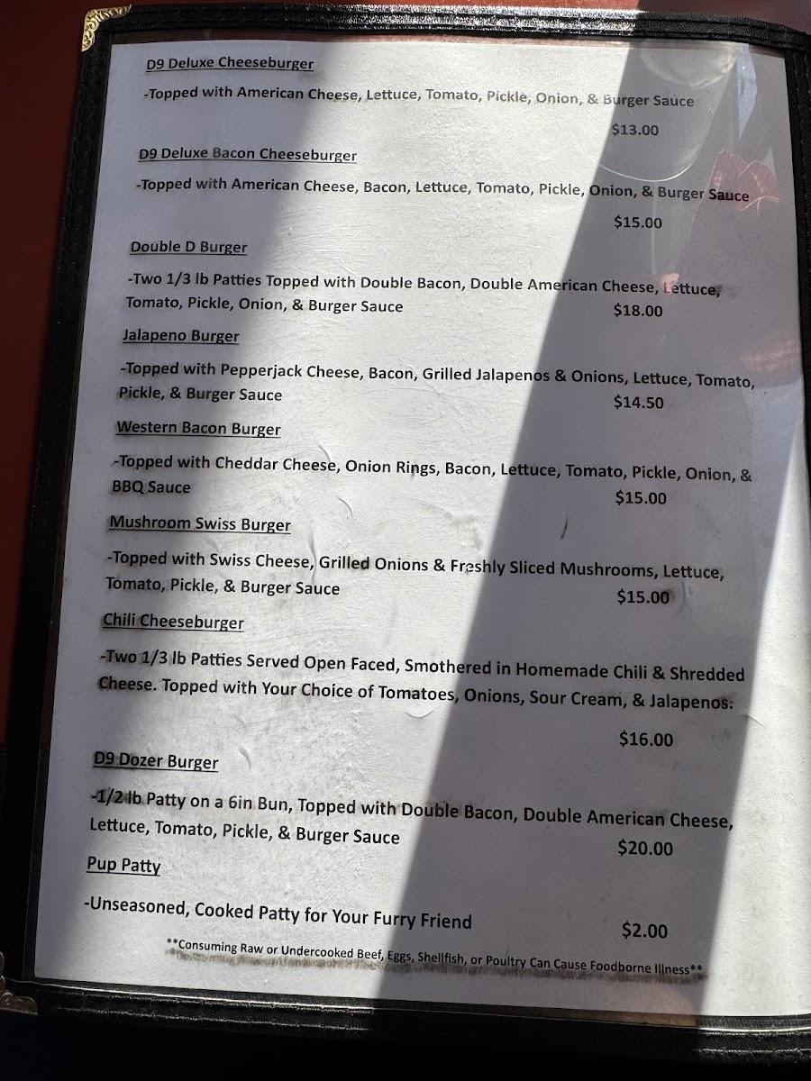 D9 Diner Photo Menu 5